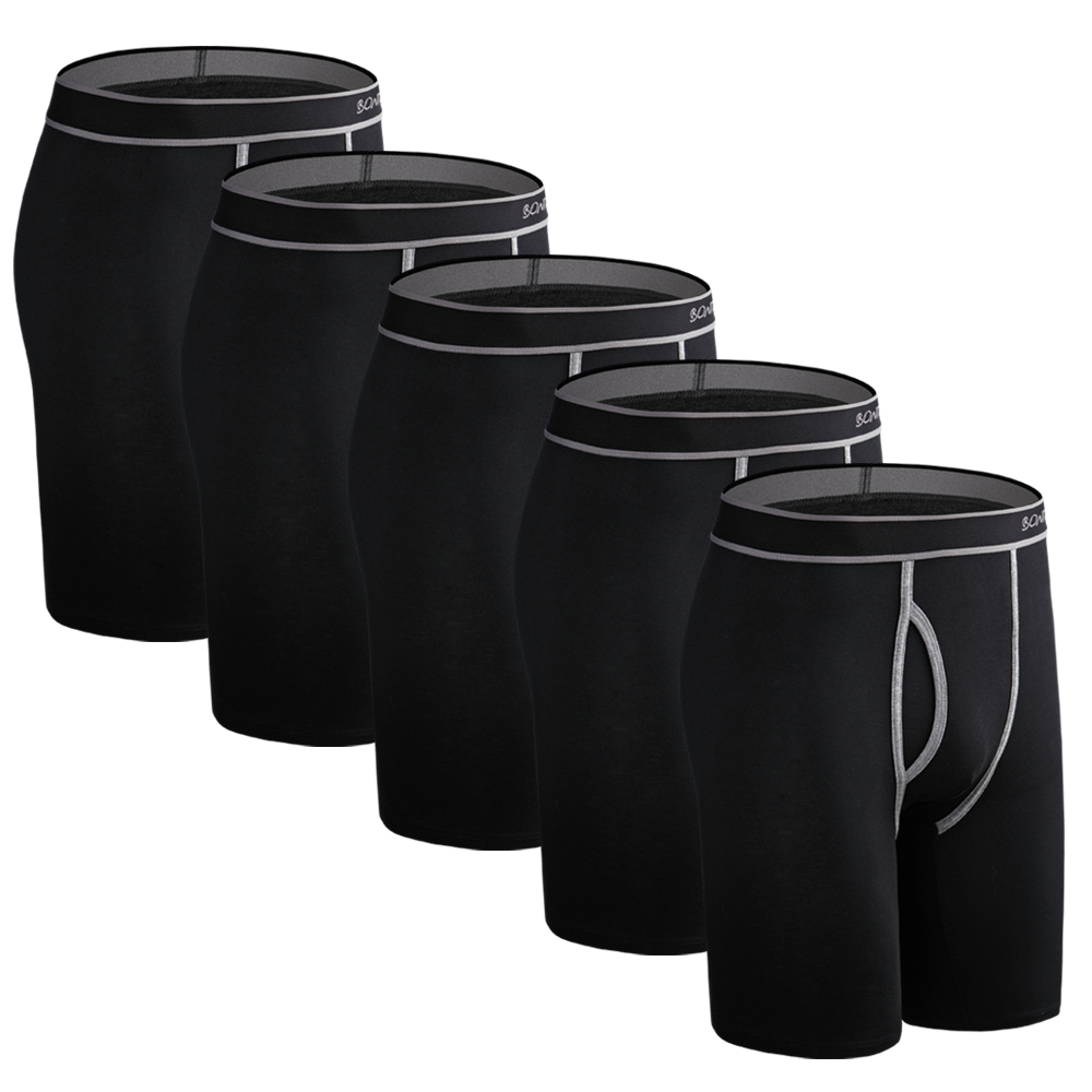 Boxer Brief Pack Cotton - 5 pièces Boxer Long hommes Boxer